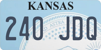 KS license plate 240JDQ