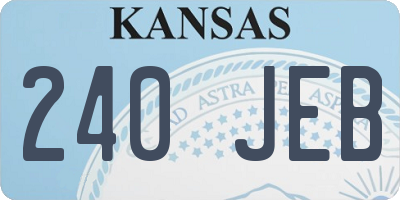 KS license plate 240JEB