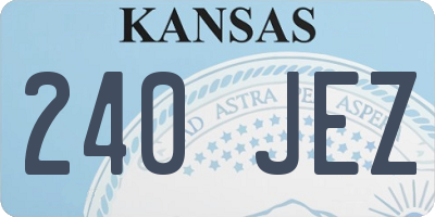 KS license plate 240JEZ