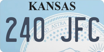 KS license plate 240JFC