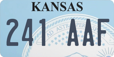 KS license plate 241AAF