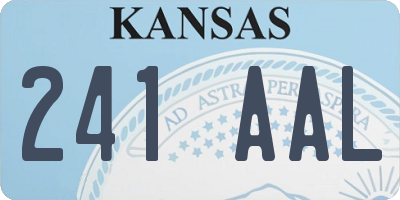 KS license plate 241AAL