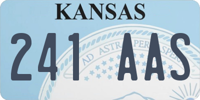 KS license plate 241AAS