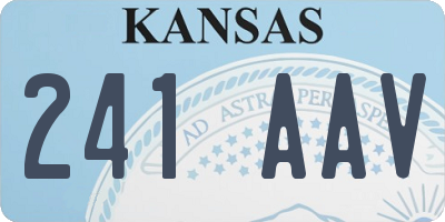 KS license plate 241AAV