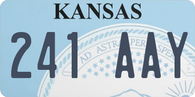KS license plate 241AAY