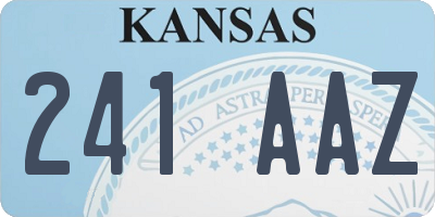 KS license plate 241AAZ