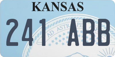 KS license plate 241ABB