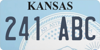 KS license plate 241ABC