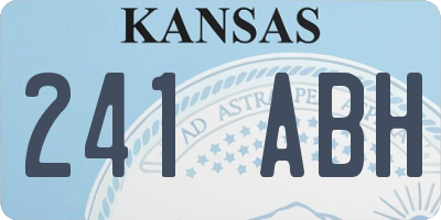 KS license plate 241ABH