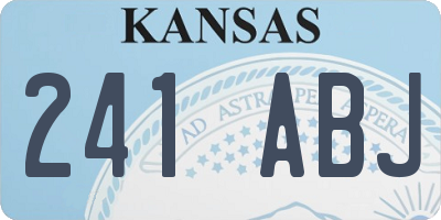 KS license plate 241ABJ