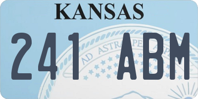 KS license plate 241ABM