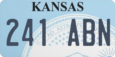 KS license plate 241ABN