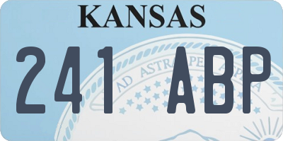 KS license plate 241ABP
