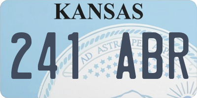 KS license plate 241ABR