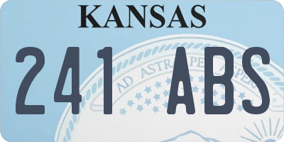 KS license plate 241ABS