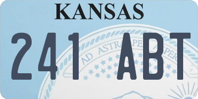 KS license plate 241ABT