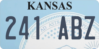 KS license plate 241ABZ