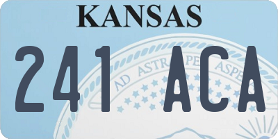 KS license plate 241ACA