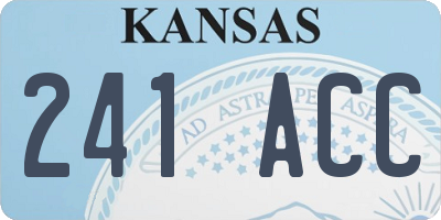 KS license plate 241ACC