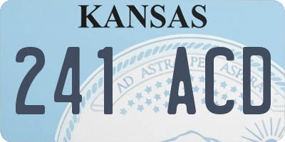 KS license plate 241ACD