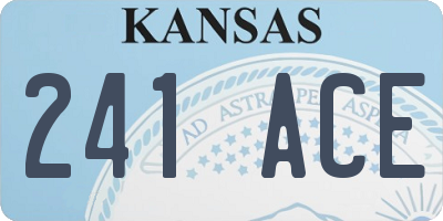 KS license plate 241ACE