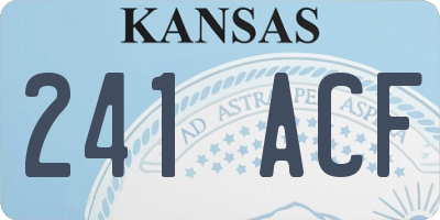 KS license plate 241ACF