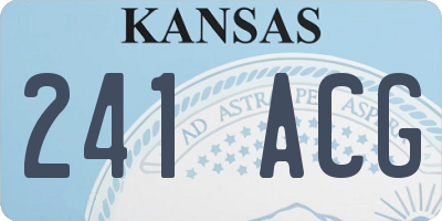 KS license plate 241ACG