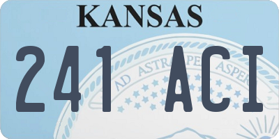 KS license plate 241ACI
