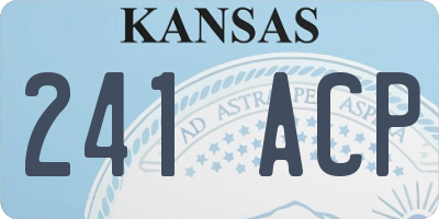 KS license plate 241ACP