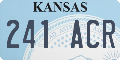 KS license plate 241ACR