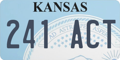 KS license plate 241ACT