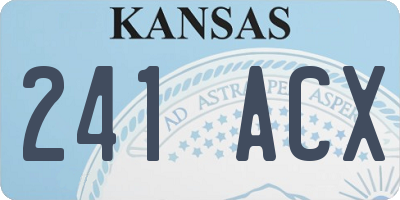 KS license plate 241ACX