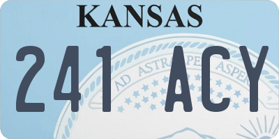 KS license plate 241ACY