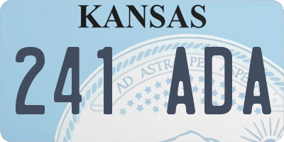 KS license plate 241ADA