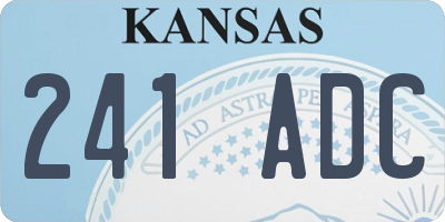 KS license plate 241ADC