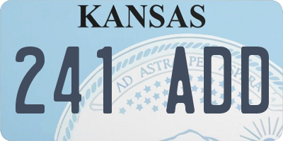 KS license plate 241ADD