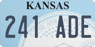 KS license plate 241ADE