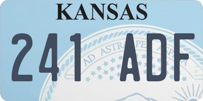 KS license plate 241ADF