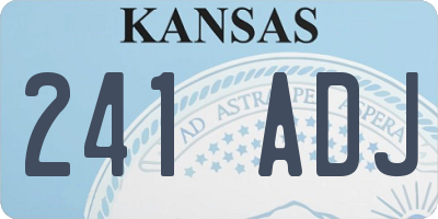 KS license plate 241ADJ