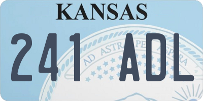 KS license plate 241ADL