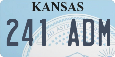 KS license plate 241ADM