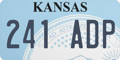 KS license plate 241ADP
