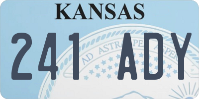 KS license plate 241ADY