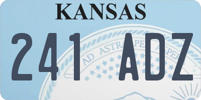 KS license plate 241ADZ