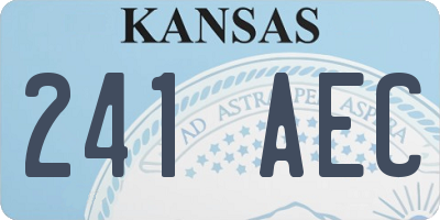 KS license plate 241AEC