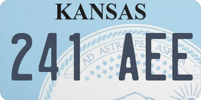 KS license plate 241AEE
