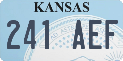 KS license plate 241AEF