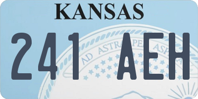 KS license plate 241AEH