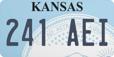 KS license plate 241AEI