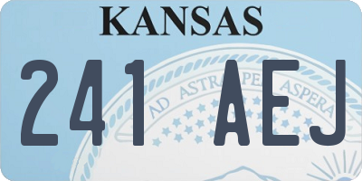 KS license plate 241AEJ